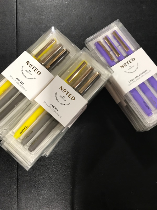 Photo 1 of 12 PEN SETS & 4 SET OF COLORED MARKERS