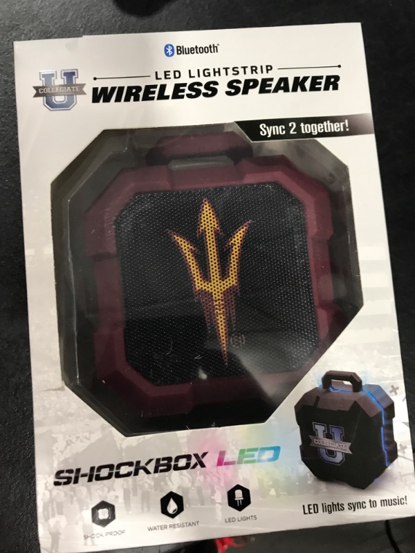Photo 2 of NCAA Arizona State Sun Devils Shock Box Bluetooth Speaker