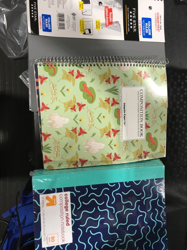 Photo 1 of 6 COMPOSITION NOTEBOOKS, 2 SPIRAL COMPOSITION NOTEBOOKS, AND 1 SPIRAL NOTEBOOK