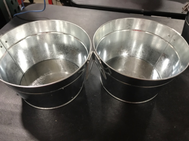 Photo 1 of [2 Pack] Metal Beverage Buckets