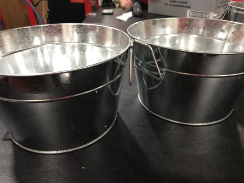 Photo 2 of [2 Pack] Metal Beverage Buckets