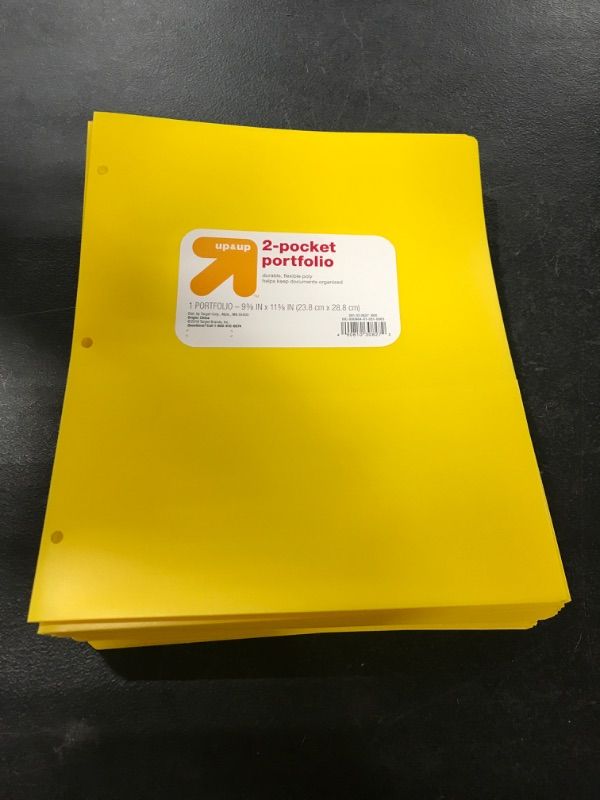 Photo 2 of [30 Pack] 2 Pocket Plastic Folder Yellow - Up & Up - Target