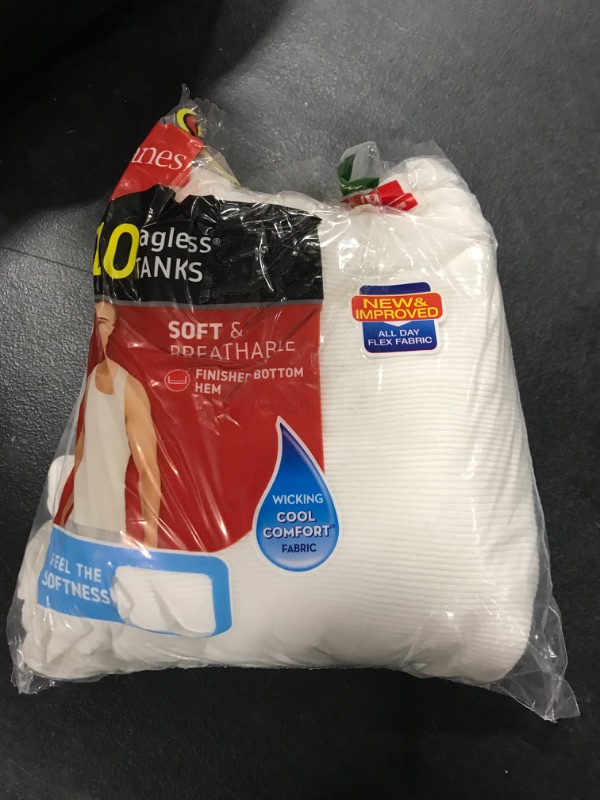 Photo 2 of Hanes ComfortSoft Tank Undershirt 10-Pack White S Men's
