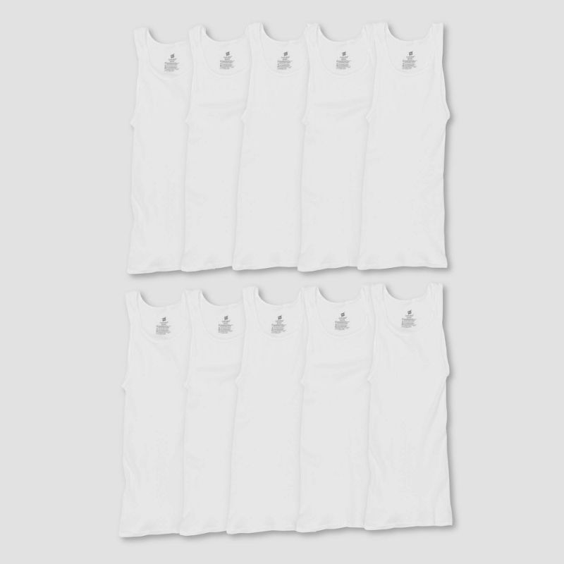 Photo 1 of Hanes ComfortSoft Tank Undershirt 10-Pack White S Men's
