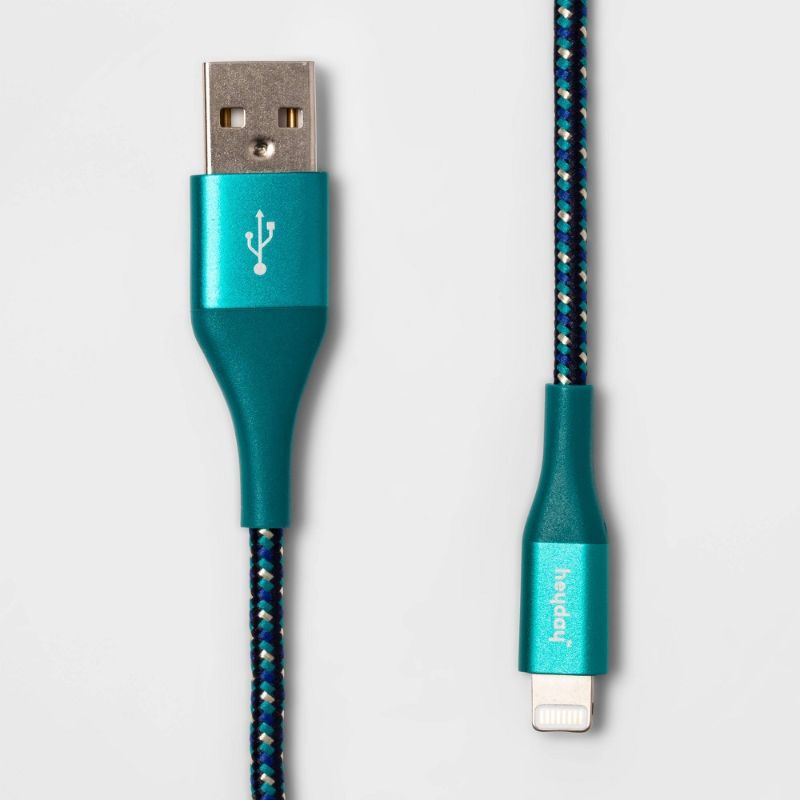 Photo 1 of Heyday 6' Lightning to USB-a Braided Cable - Teal
