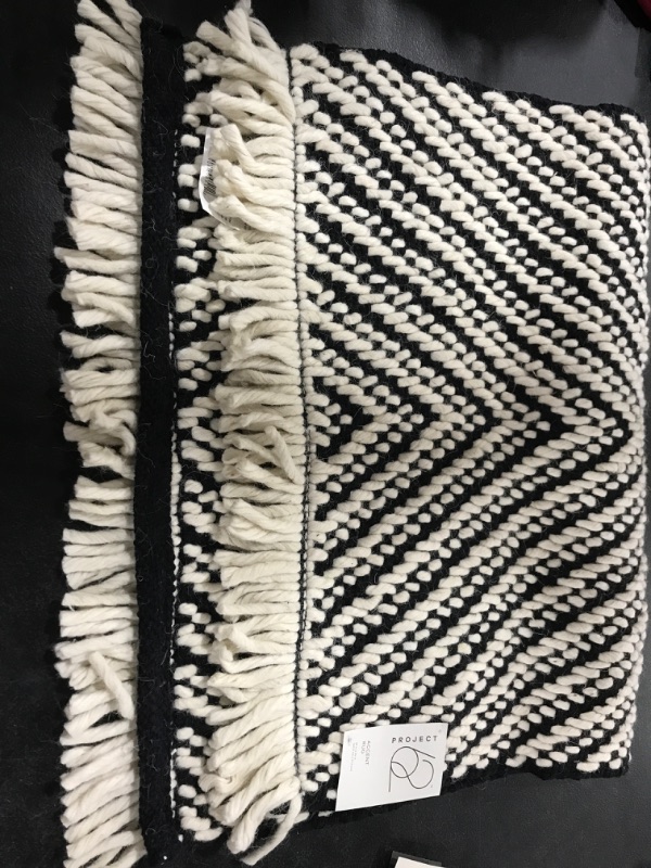 Photo 2 of 2'x3' Chevron Woven Area Rug Black/White - Project 62
