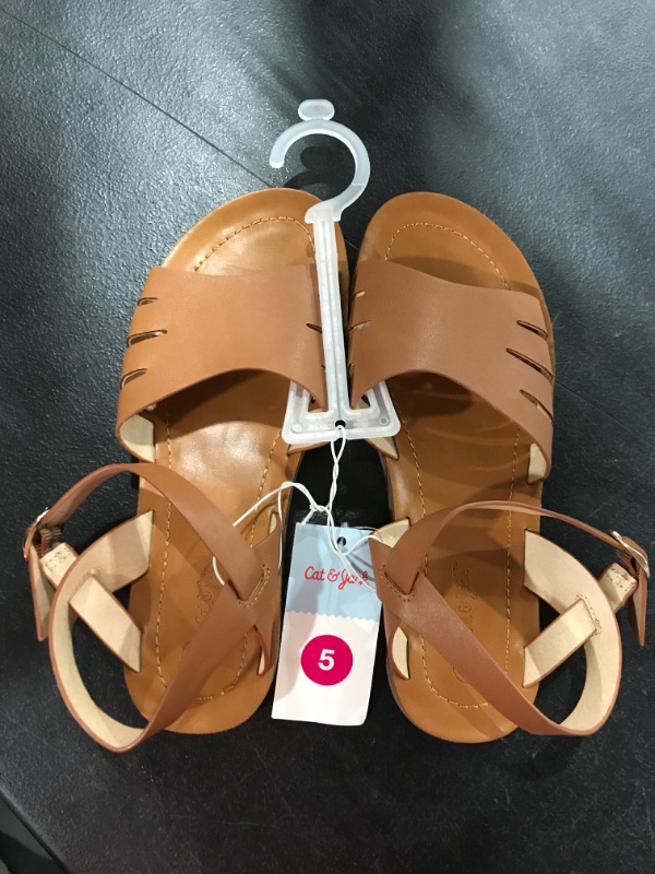 Photo 2 of [Size 5] Girls' Lillian Ankle Strap Sandals - Cat & Jack™