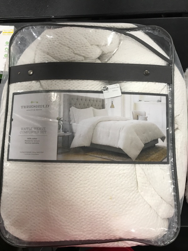 Photo 2 of [Size King] Washed Waffle Weave Comforter Set White - Threshold™