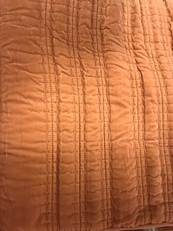Photo 2 of [Size Full/Queen] Lofty Velvet Quilt - Threshold™ [Terracotta/Bronze]