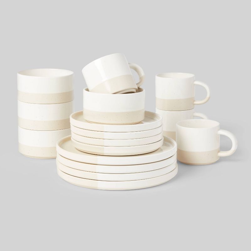 Photo 1 of 16pc Stoneware Catlett Dinnerware Set - Threshold™