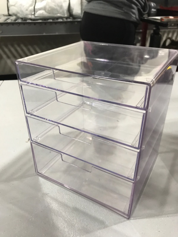 Photo 2 of 4 Drawer Stackable Countertop Organizer Clear - Brightroom
