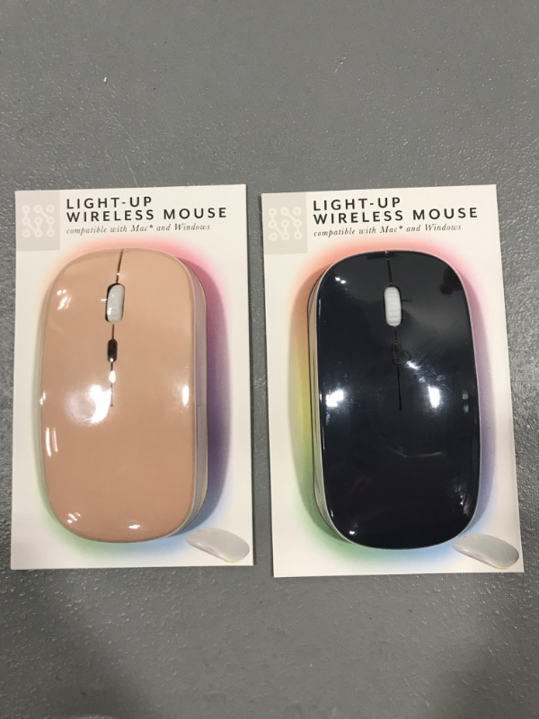 Photo 1 of LIGHT UP WIRELESS MOUSE SET OF 2