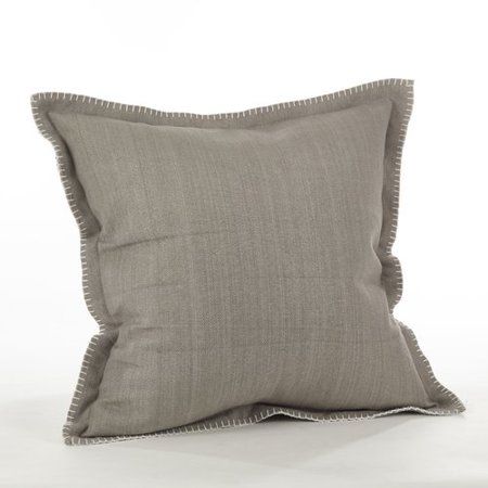 Photo 1 of 20"x20" Whip Stitched Flange Design Throw Pillow - Saro Lifestyle

