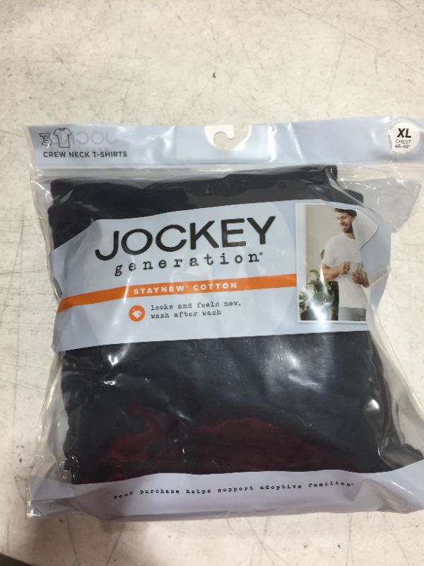 Photo 2 of Jockey Generation™ Men's Stay New Cotton 3pk Crew Neck Short Sleeve T-Shirt
XL