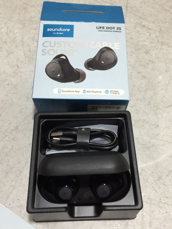 Photo 2 of Soundcore by Anker Life Dot 2S True Wireless Bluetooth Earbuds with 40-Hour Playtime - Black