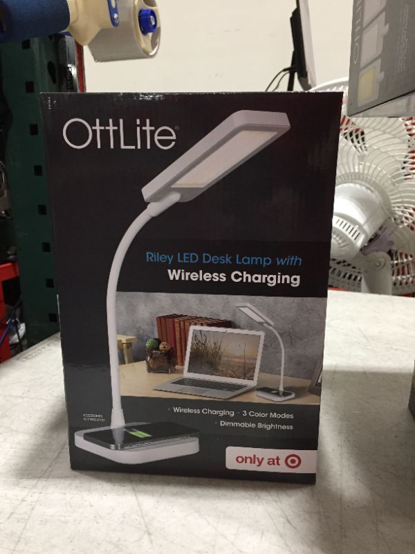 Photo 2 of LED Riley Wireless Charging Desk Lamp - OttLite
