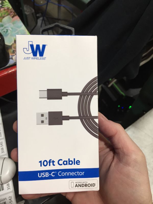 Photo 2 of Just Wireless 10 TPU Type-C to USB-A Cable - Black