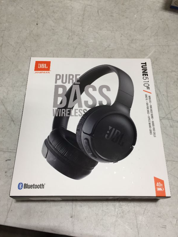 Photo 2 of JBL Tune 510BT Wireless On-Ear Headphones (Black)