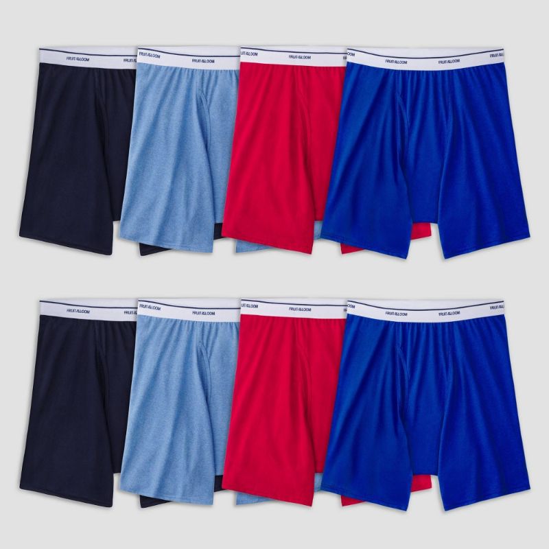 Photo 1 of Fruit of the LOom Men's Active Cotton Boxer Briefs 8pk - Coors May Vary - Lrg
