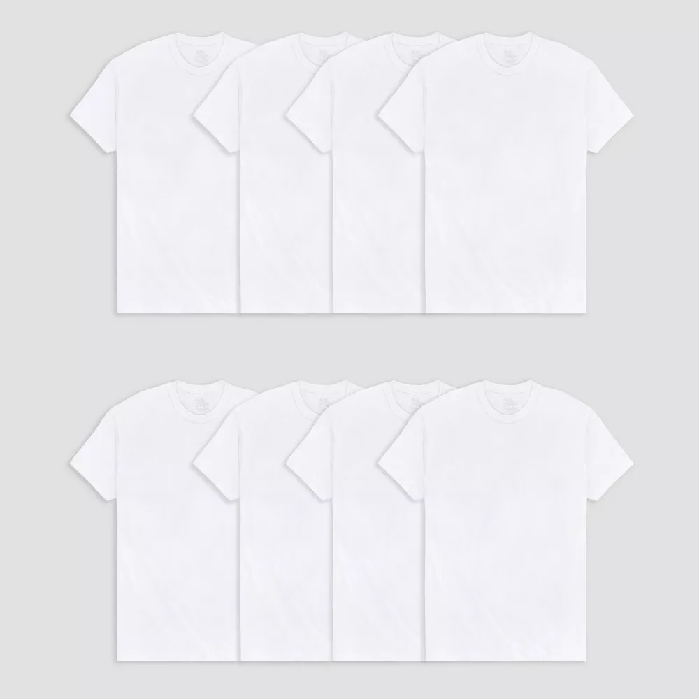 Photo 1 of Fruit of the Loom Men's Active Cotton Crew T-Shirt 8pk - White XL

