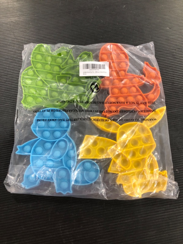 Photo 2 of 4-Pack Pop Bubble Toys, Animal Popper Popping Sensory Anxiety Stress Relief Poppop Gift
