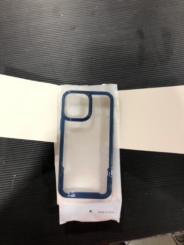 Photo 1 of Humixx Crystal Clear Designed for iPhone 13 Pro Max Case [Not Yellowing][Military Grade Tested][Non-Slip] Hard Back and TPU Bumper, Slim Fit Protective Case for iPhone 13 Pro Max 6.7'' Navy Blue