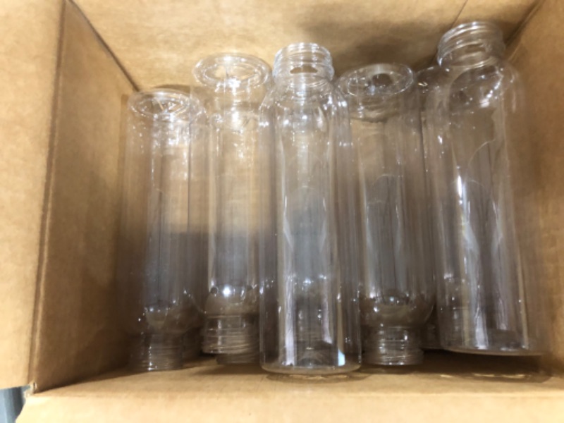 Photo 2 of 12 Oz Round Plastic Bottles with Caps (12 Pack) 