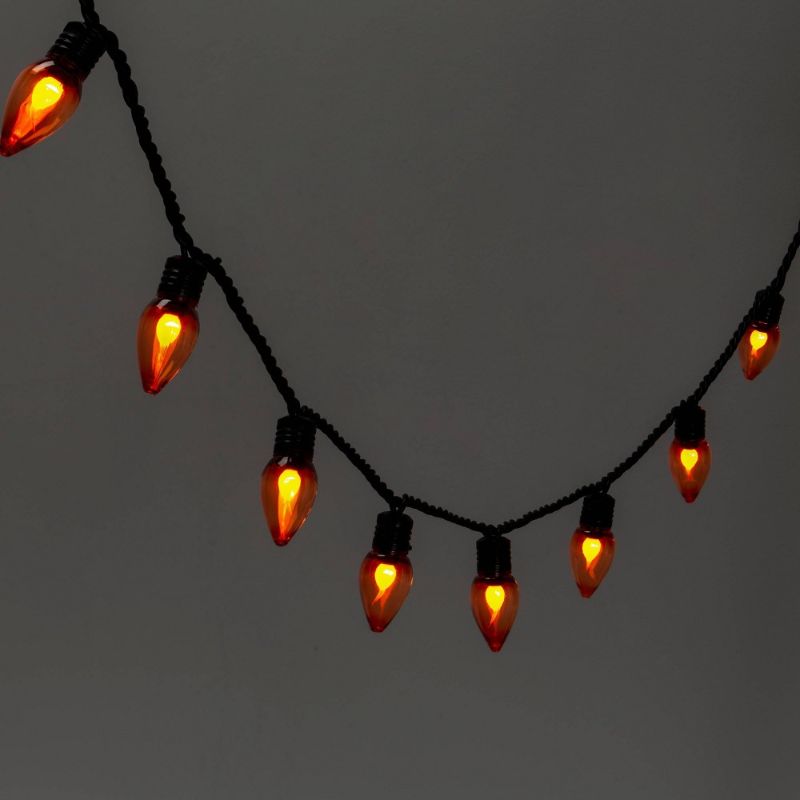 Photo 1 of 20ct LED Halloween String Lights Orange Flicker - Hyde & EEK! Boutique™