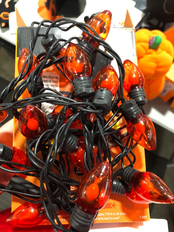 Photo 2 of 20ct LED Halloween String Lights Orange Flicker - Hyde & EEK! Boutique™