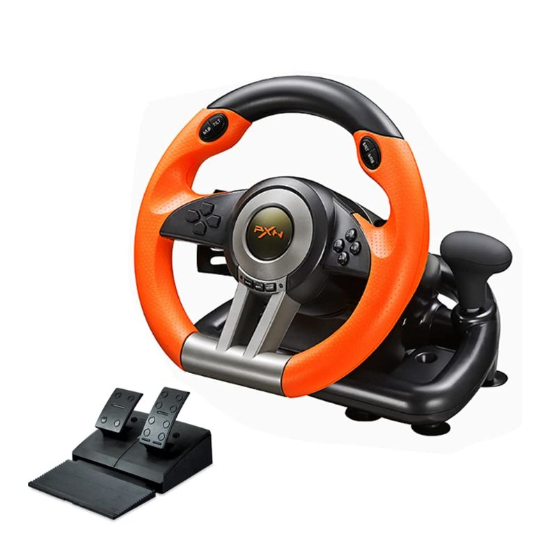 Photo 1 of PXN V3II Gaming Steering Wheel,PC Racing Wheel Used - Like New with Pedals for Racing Games Driving Wheel for PC,PS4,PS3,Xbox One,Nintendo switch,Xbox Series S / X?Orange?
