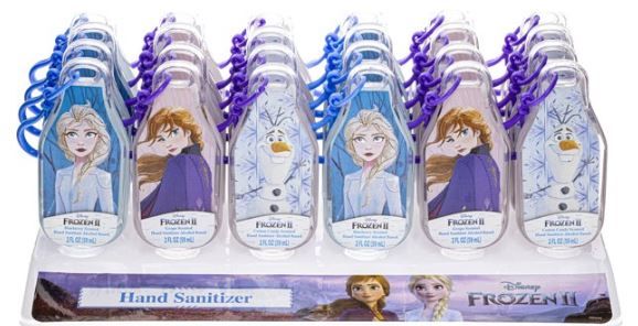 Photo 1 of 12-  2 FL OZ bottles of Disney Frozen hand sanitizer