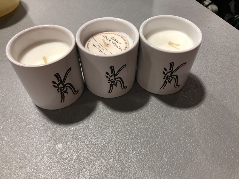 Photo 1 of 3 pack of Sandalwood Amber scented candles 4oz