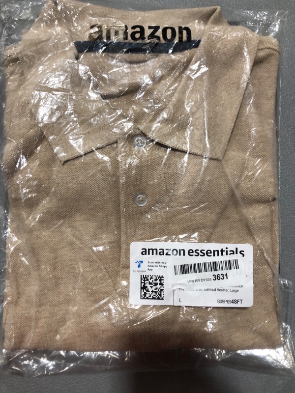 Photo 2 of Amazon Essentials Men's Regular Fit Cotton Oatmeal Heather, Large