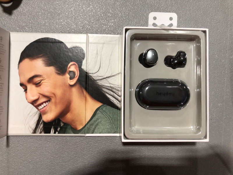 Photo 2 of Heyday Active Noise Canceling True Wireless Bluetooth Earbuds - Dark Gray/Gunmetal