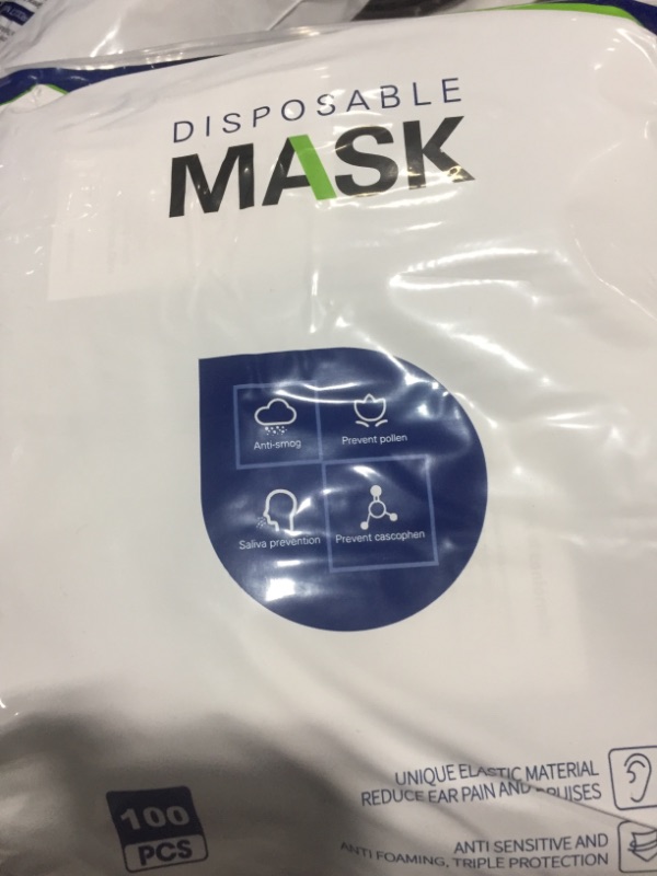 Photo 2 of 100 pcs Black Disposable Face Masks