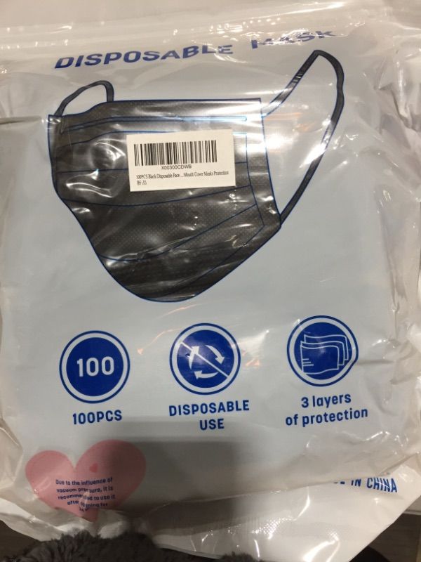 Photo 1 of 100 pcs disposable masks 