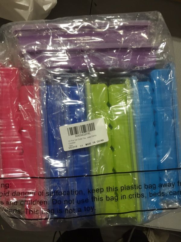 Photo 1 of 10 PACK OF ICE CUBE TRAY MULTI COLOR 