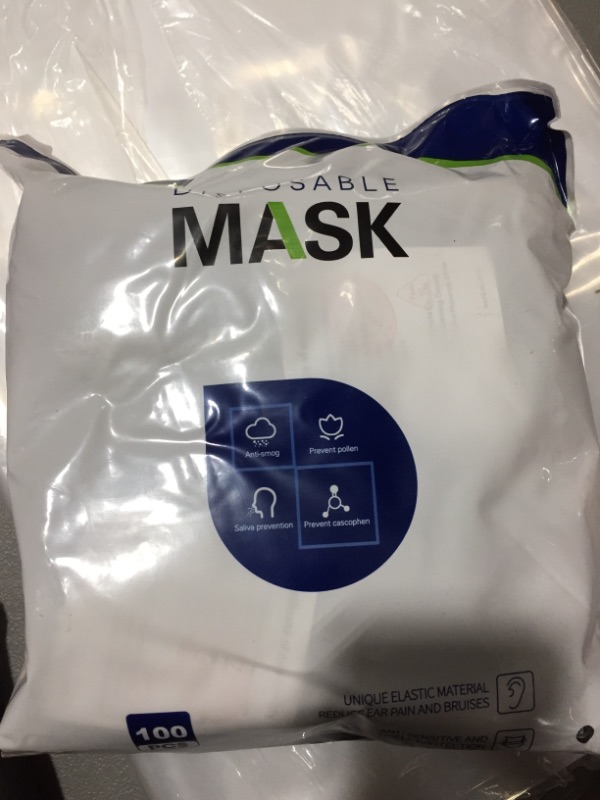 Photo 2 of 100 pcs Black Disposable Face Masks