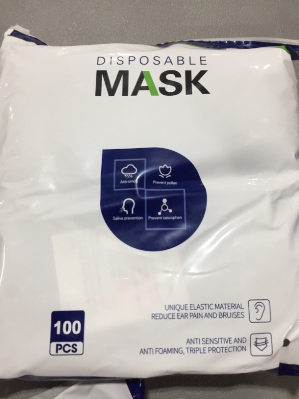 Photo 2 of 100 pcs Black Disposable Face Masks