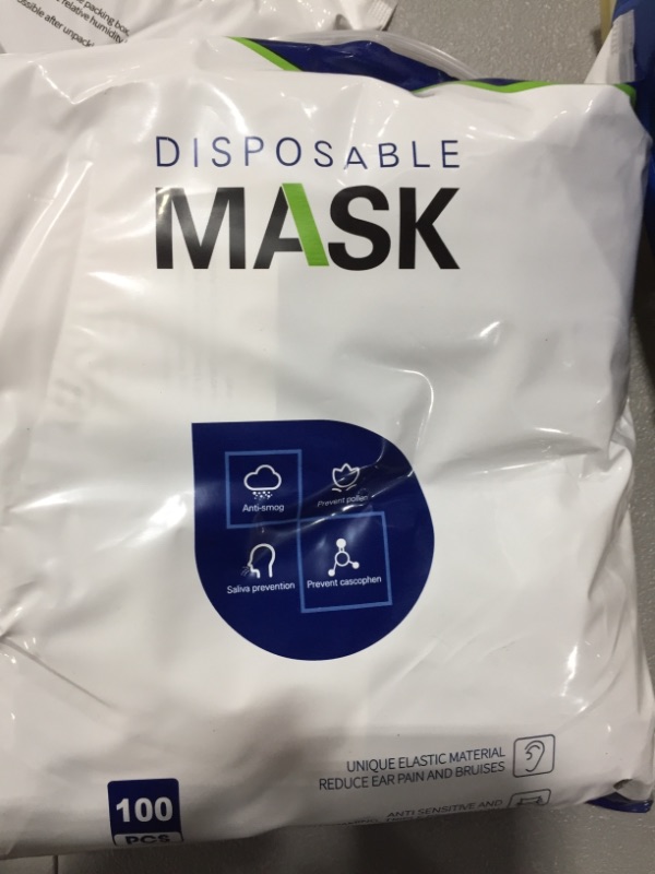 Photo 1 of 100 pcs Black Disposable Face Masks