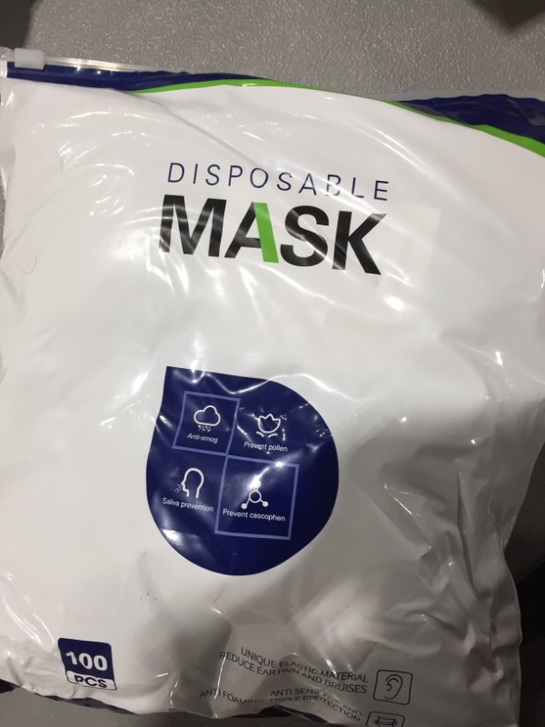 Photo 2 of 100 pcs Black Disposable Face Masks