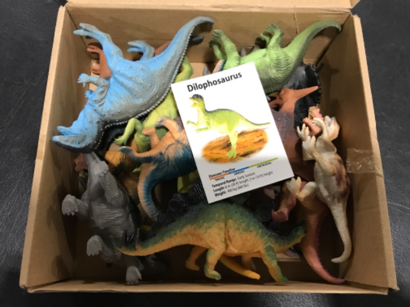 Photo 2 of BOLEY Monster  Large 7" Toy Dinosaurs Set - Enormous Variety of Authentic Type Plastic Dinosaurs - Great as Dinosaur Party Supplies