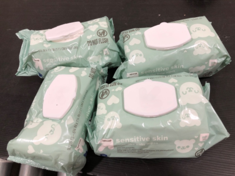 Photo 2 of 4PCK Sensitive Skin Baby Wipes with Moisturizing Lotion - up & up