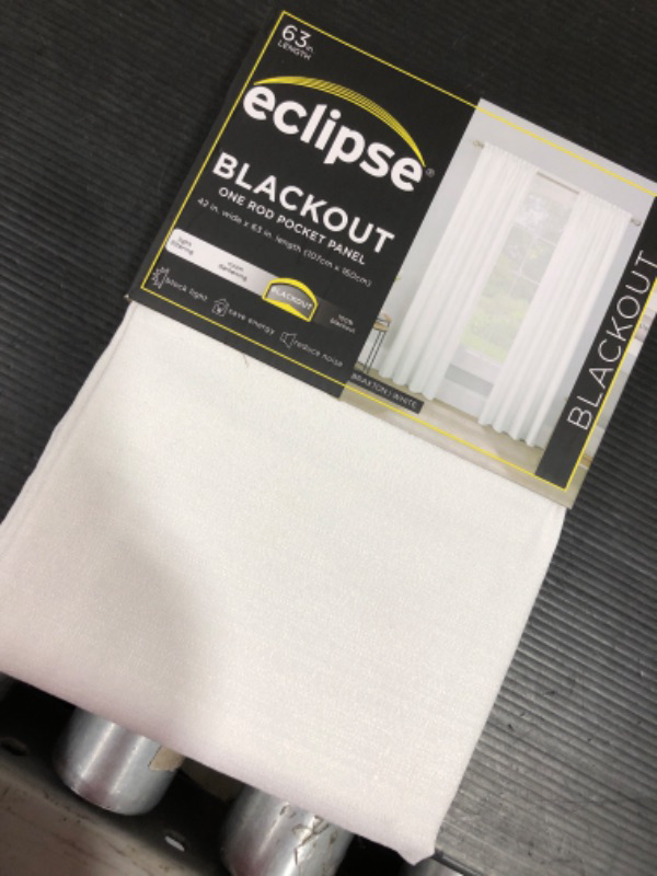 Photo 2 of 1pc Blackout Braxton Thermaback Window Curtain Panel - Eclipse 42 X 63

