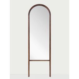 Photo 1 of 20" x 65" Wood Arched Floor Mirror Walnut - Threshold™ designed with Studio McGee

