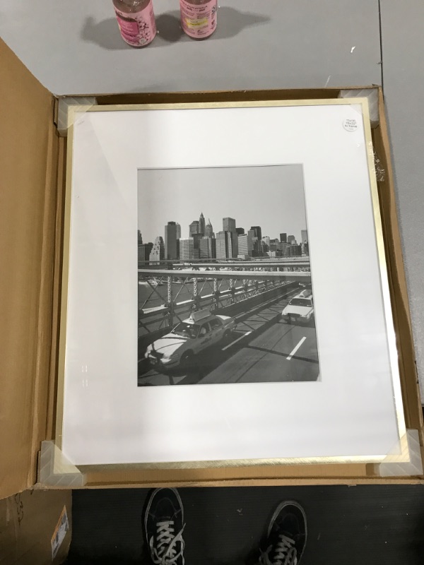 Photo 2 of 19.4" X 22.4" Matted to 11" X 14" Thin Gallery Oversized Image Frame Brass - Project 62™
