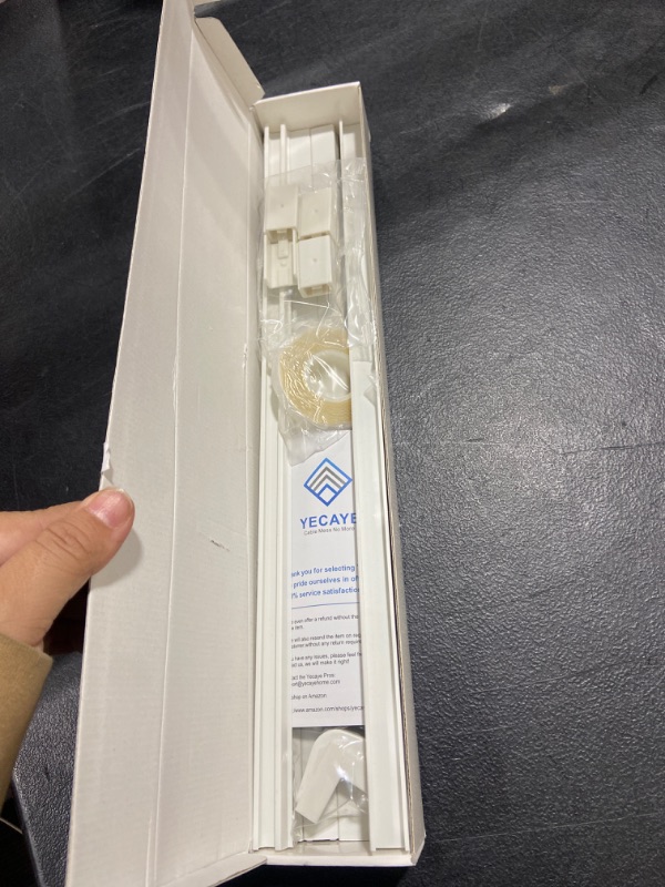 Photo 1 of One-Cord Channel Cable Concealer - CMC-03 Cord Cover Wall Cable Management System - 125" Cable Hider Raceway Kit for a Power Cord
