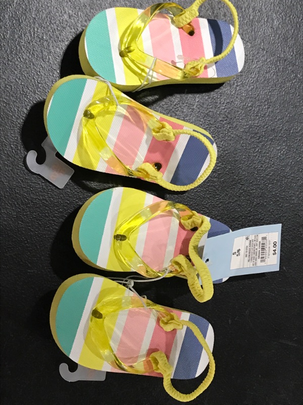 Photo 2 of 2 Pack of Toddler Adrian Slip-on Flip Flop Sandals - Cat & Jack Yellow Size S 5/6

