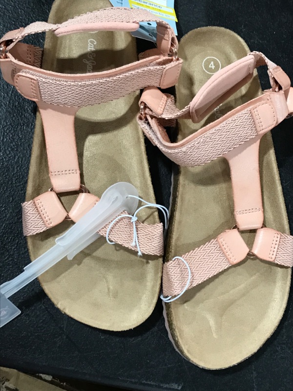 Photo 2 of Girls' Val Foot bed Sandals - Cat & Jack Blush SIZE  4
