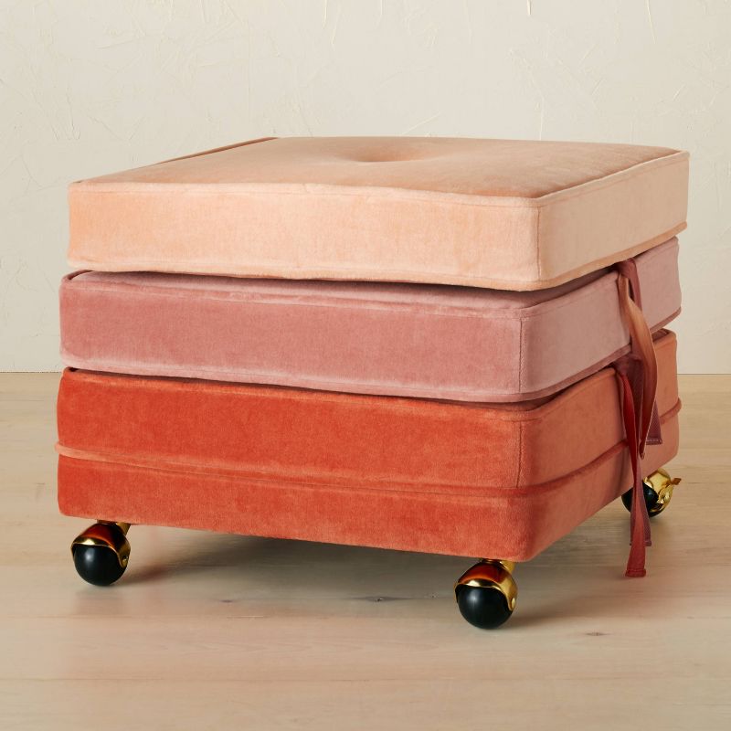 Photo 1 of  Marin Stackable Pouf with Casters - Opal house™ designed with Jungalow™


 